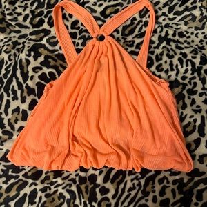 Pink-orange crop top